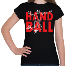 PRINTFASHION Handball - Man - Női póló - Fekete