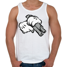 PRINTFASHION Handgun - Férfi atléta - Fehér