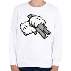 PRINTFASHION Handgun - Gyerek pulóver - Fehér