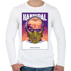 PRINTFASHION Hannibal - Férfi hosszú ujjú póló - Fehér