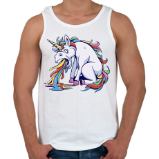 PRINTFASHION Hányós unikornis - Férfi atléta - Fehér