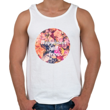 PRINTFASHION HAPPINESS - Férfi atléta - Fehér atléta, trikó