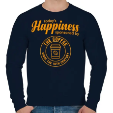 PRINTFASHION Happiness - Férfi pulóver - Sötétkék