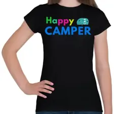 PRINTFASHION HAPPY CAMPER2 - Női póló - Fekete női póló
