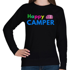 PRINTFASHION HAPPY CAMPER - Női pulóver - Fekete női pulóver, kardigán