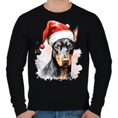 PRINTFASHION Happy Dog1 - Férfi pulóver - Fekete