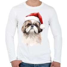 PRINTFASHION Happy Dog 4 - Férfi hosszú ujjú póló - Fehér férfi póló