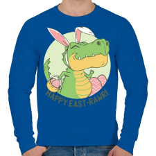 PRINTFASHION Happy East-rawr! - Férfi pulóver - Királykék férfi pulóver, kardigán