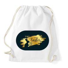 PRINTFASHION Happy easter - Arany-fekete - Sportzsák, Tornazsák - Fehér tornazsák