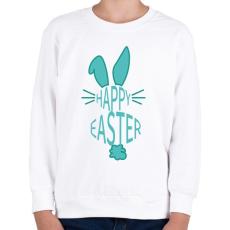 PRINTFASHION Happy Easter - Nyúllal - Gyerek pulóver - Fehér