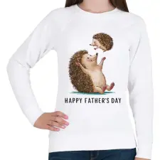 PRINTFASHION Happy Father's Day_ - Női pulóver - Fehér női pulóver, kardigán