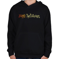 PRINTFASHION Happy Halloween átmenetes - Gyerek kapucnis pulóver - Fekete gyerek pulóver, kardigán