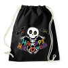 PRINTFASHION Happy Halloween Csontváz - Sportzsák, Tornazsák - Fekete