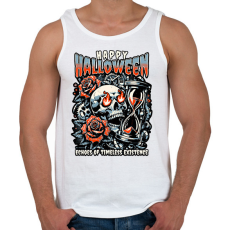 PRINTFASHION Happy Halloween - Férfi atléta - Fehér