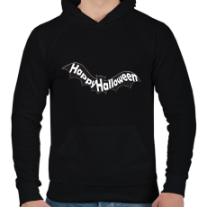 PRINTFASHION happy halloween - Férfi kapucnis pulóver - Fekete