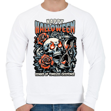 PRINTFASHION Happy Halloween - Férfi pulóver - Fehér