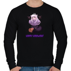 PRINTFASHION Happy Halloween - Férfi pulóver - Fekete