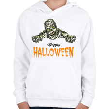 PRINTFASHION Happy Halloween - Gyerek kapucnis pulóver - Fehér gyerek pulóver, kardigán