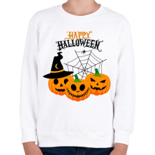 PRINTFASHION Happy Halloween - Gyerek pulóver - Fehér gyerek pulóver, kardigán