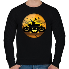 PRINTFASHION Happy Halloween Kör - Férfi pulóver - Fekete