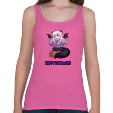 PRINTFASHION Happy Halloween - Női atléta - Rózsaszín női trikó