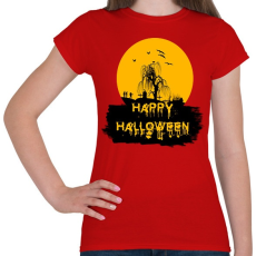 PRINTFASHION happy halloween - Női póló - Piros