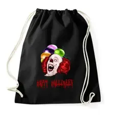 PRINTFASHION happy halloween pennywise - Sportzsák, Tornazsák - Fekete tornazsák