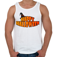 PRINTFASHION Happy Halloween sapkás - Férfi atléta - Fehér