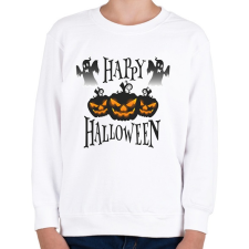 PRINTFASHION Happy Halloween Tökfejes - Gyerek pulóver - Fehér gyerek pulóver, kardigán