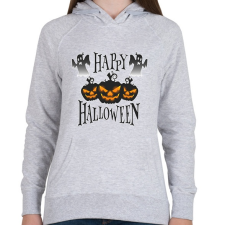 PRINTFASHION Happy Halloween Tökfejes - Női kapucnis pulóver - Sport szürke női pulóver, kardigán