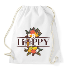 PRINTFASHION Happy - Méh - Sportzsák, Tornazsák - Fehér tornazsák