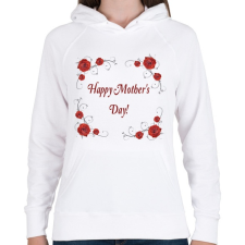 PRINTFASHION Happy Mothers Day - Női kapucnis pulóver - Fehér női pulóver, kardigán