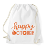 PRINTFASHION Happy October - Sportzsák, Tornazsák - Fehér