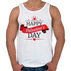 PRINTFASHION Happy Valentine's Day - Férfi atléta - Fehér