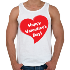 PRINTFASHION Happy Valentine's Day - Férfi atléta - Fehér atléta, trikó