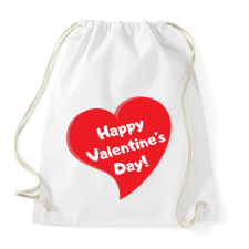 PRINTFASHION Happy Valentine's Day - Sportzsák, Tornazsák - Fehér tornazsák