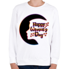 PRINTFASHION Happy Women's Day - Gyerek pulóver - Fehér gyerek pulóver, kardigán