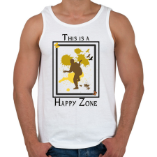 PRINTFASHION happy zone - Férfi atléta - Fehér atléta, trikó