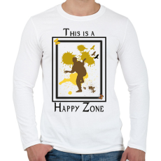 PRINTFASHION happy zone - Férfi hosszú ujjú póló - Fehér