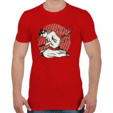 PRINTFASHION Harakiri japán tollrajz - Férfi póló - Piros