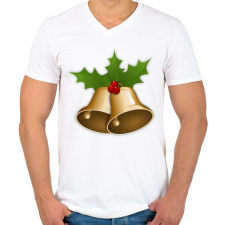 PRINTFASHION Harang - Férfi V-nyakú póló - Fehér férfi póló