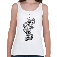 PRINTFASHION Harc a kígyóval - Női atléta - Fehér