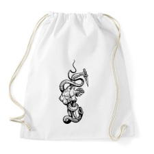 PRINTFASHION Harc a kígyóval - Sportzsák, Tornazsák - Fehér tornazsák