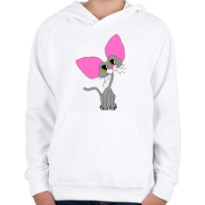 PRINTFASHION Harci kandúr - Gyerek kapucnis pulóver - Fehér