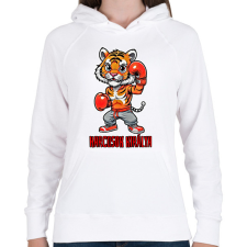 PRINTFASHION Harcosok királya - Női kapucnis pulóver - Fehér női pulóver, kardigán