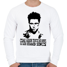 PRINTFASHION Harcosok klubja idézet - Férfi pulóver - Fehér