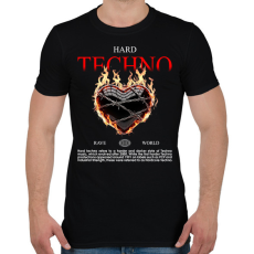 PRINTFASHION hard techno - Férfi póló - Fekete