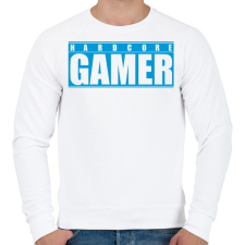 PRINTFASHION Hardcore Gamer - Férfi pulóver - Fehér férfi pulóver, kardigán
