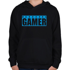 PRINTFASHION HARDCORE GAMER - Gyerek kapucnis pulóver - Fekete gyerek pulóver, kardigán