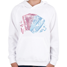 PRINTFASHION Harmonika - Gyerek kapucnis pulóver - Fehér gyerek pulóver, kardigán